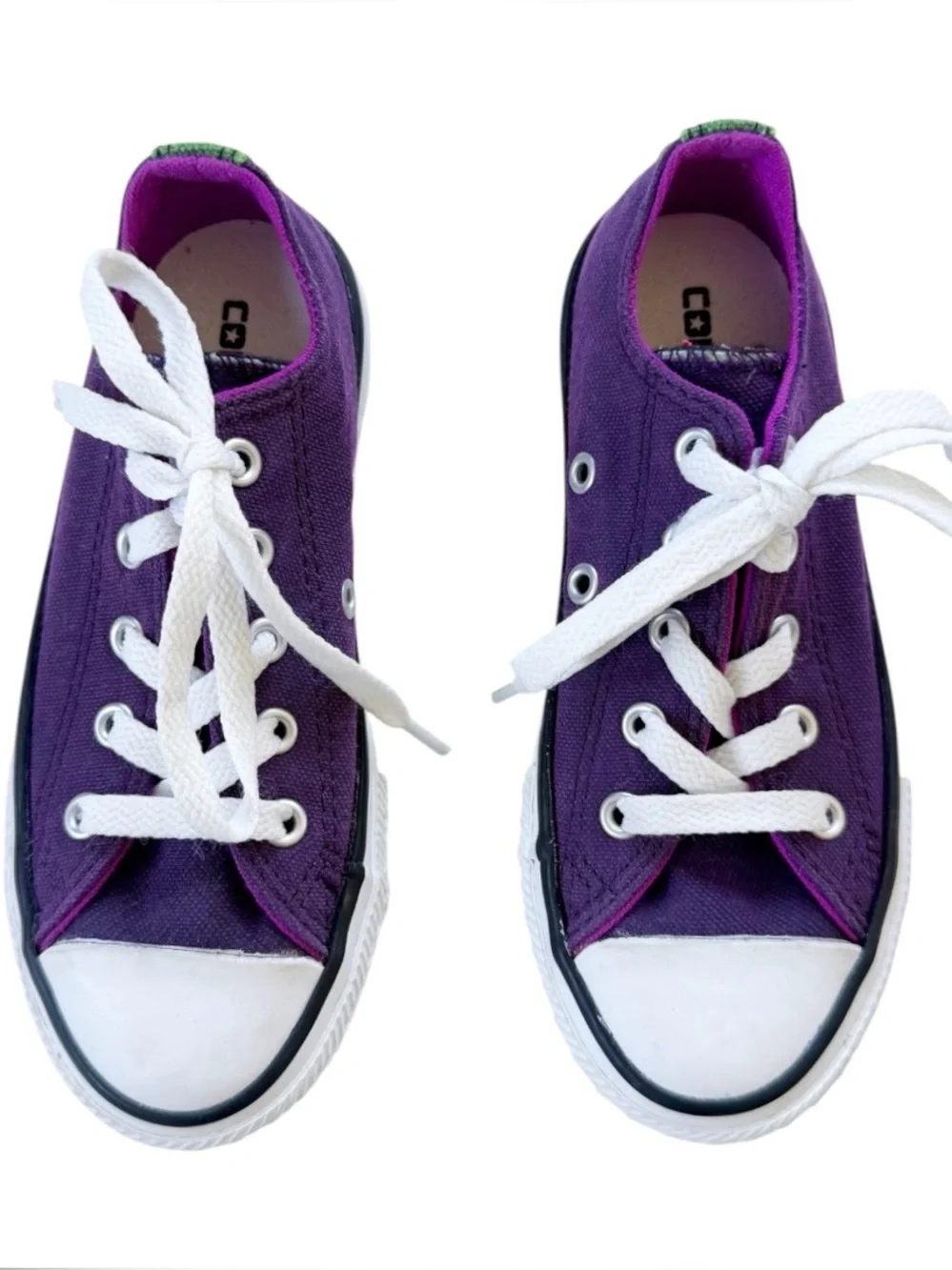 Converse All Stars Purple Double Tongue size 12